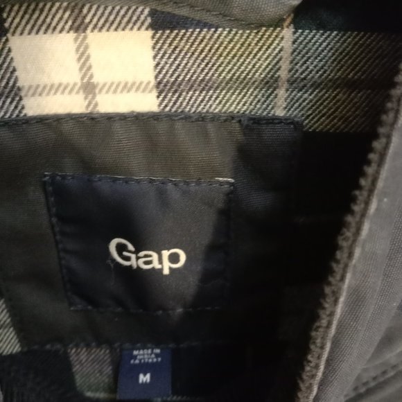 Gap Men's Military Style Field Zip Up Multi Pocket Jacket Green Medium - Picture 4 of 4